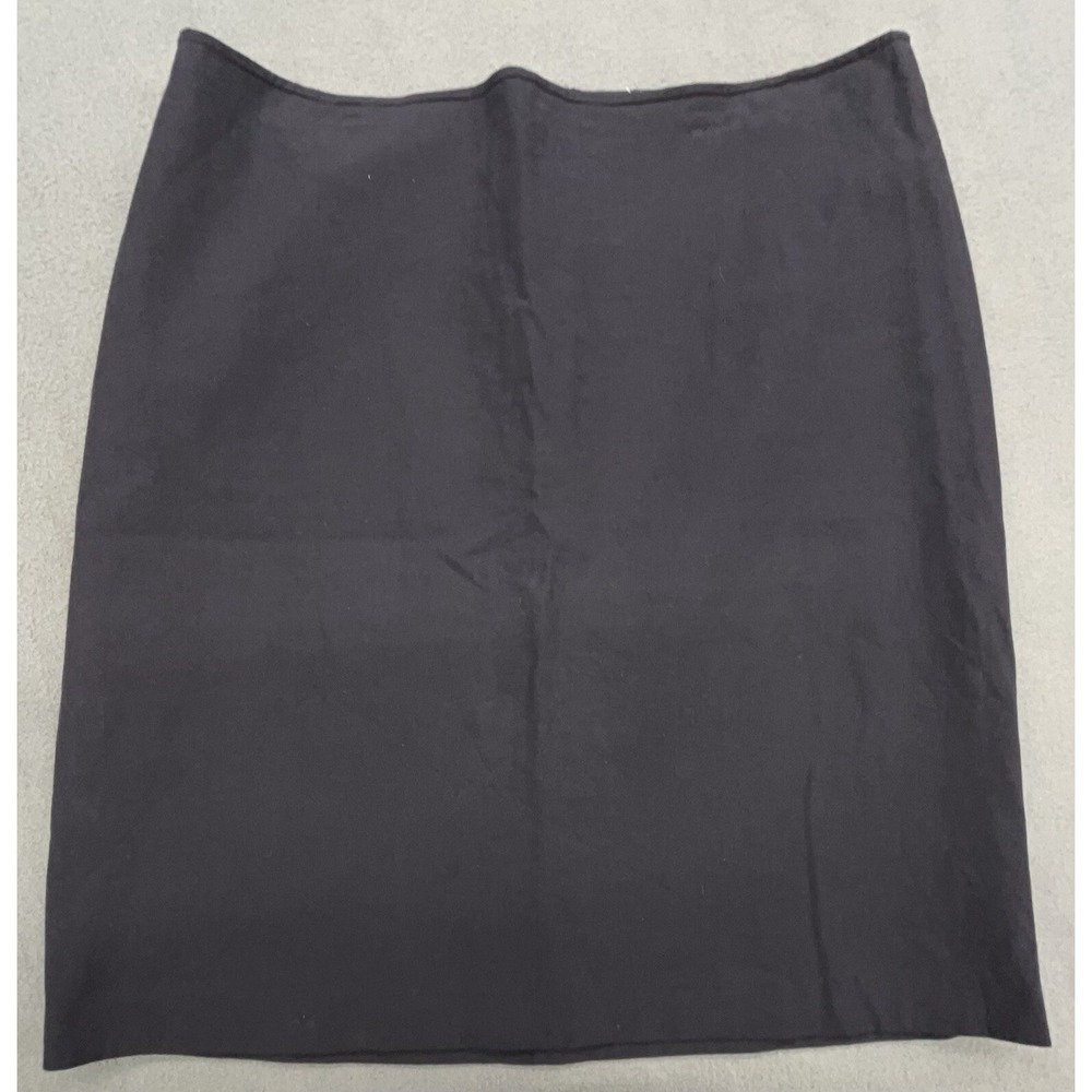 Agnona Skirt‎ L Navy Blue Thick Cotton A Line Career Preppy Old Money Academic